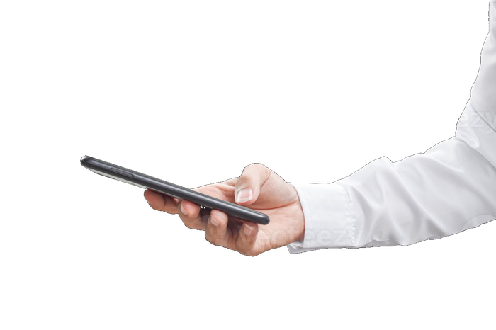 Persona acercando móvil al chip NFC